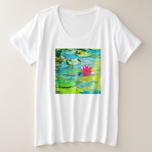 Camiseta Plus Size Water Lily Lilypad