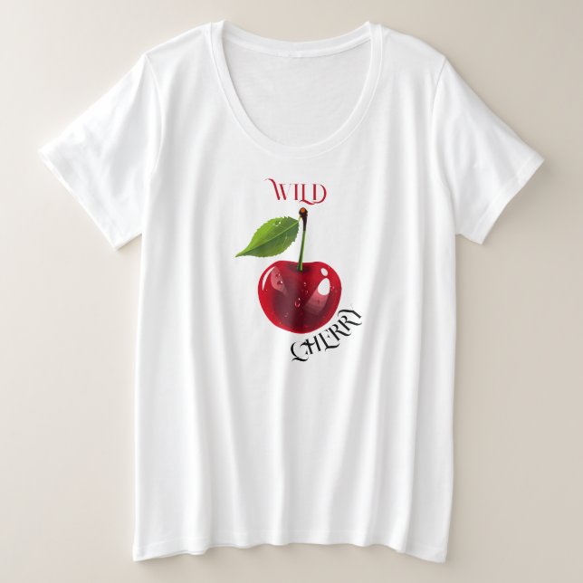 Camiseta Plus Size Wild Cherry (Frente do Design)