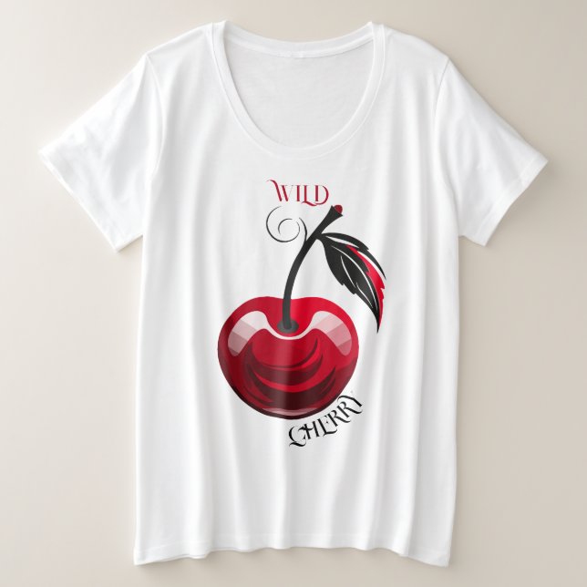 Camiseta Plus Size Wild Cherry (Frente do Design)