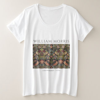 Camiseta Plus Size William Morris Strawberry Thief Mulheres