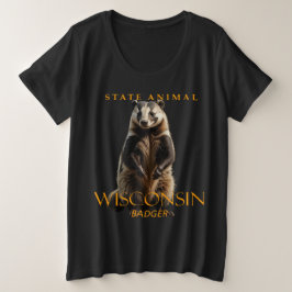 Camiseta Plus Size Wisconsin Territory Animal O Badger