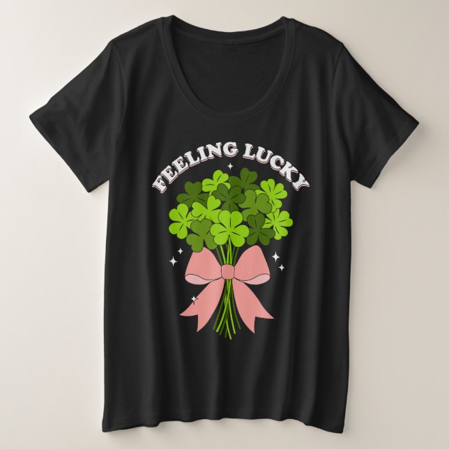 Camiseta Plus Size Women’s cute St.Patrick’s Day (Frente do Design)