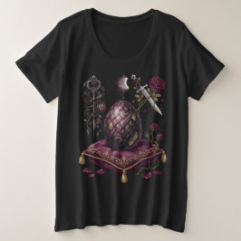 Camiseta Plus Size Xadrez Xeque-Mate Dragão Gótico