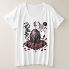 Camiseta Plus Size Xadrez Xeque-Mate Dragão Gótico