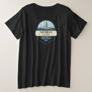 Camiseta Plus Size Yacht club Marinho Náutico