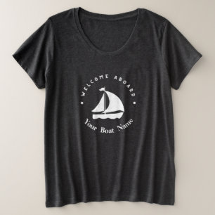 Camiseta Plus Size Yacht club Marinho Náutico