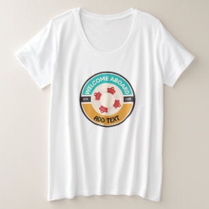 Camiseta Plus Size Yacht club marinho Náutico