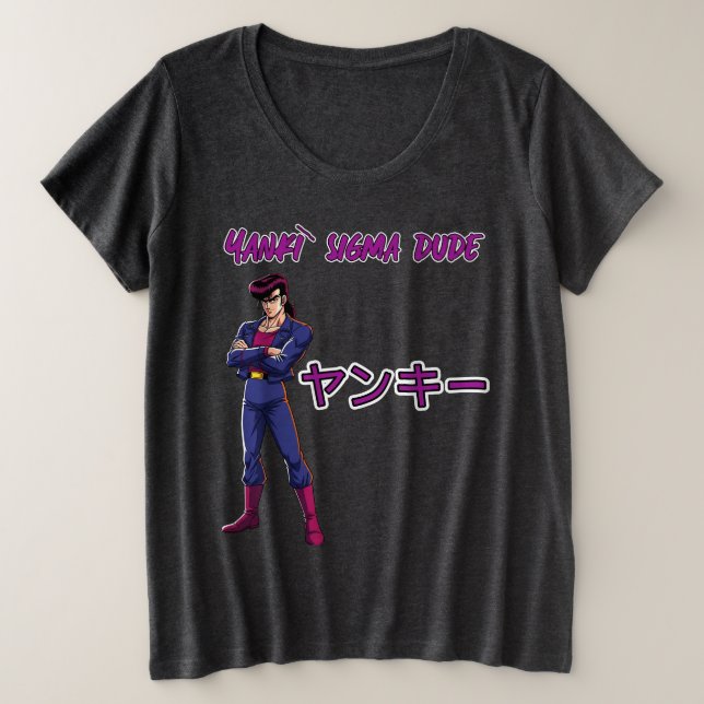Camiseta Plus Size Yankī Sigma Dude  (Frente do Design)