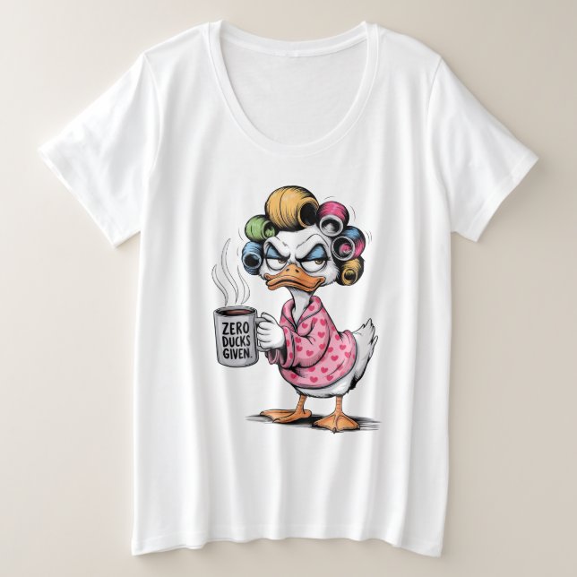 Camiseta Plus Size Zero Patos Dados  (Frente do Design)