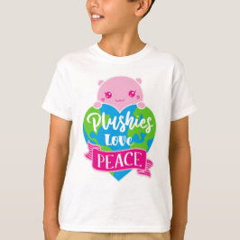 Camiseta Plushies Love Peace | Terra do Coração de Kawaii C