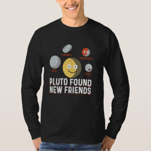 Camiseta Plutão encontrou novos amigos planetas anões Astro