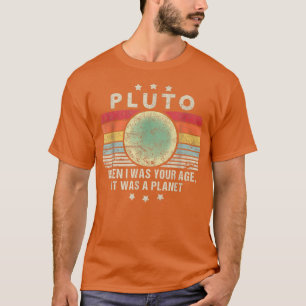 Camiseta Plutão Era um Planeta no meu Estilo Retroativo Eng