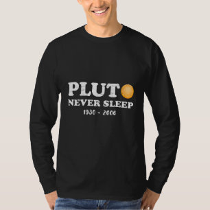 Camiseta Plutão nunca dorme camisa/Professor de Ciências 
