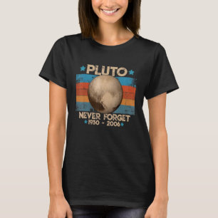 Camiseta Plutão Nunca Esqueça Ciência Espacial Retro 1