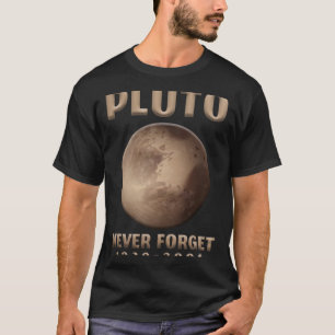 Camiseta Plutão Nunca Esquece Universo Espacial do Planeta 