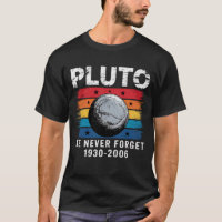 Plutão retrô Nunca Esquecemos Justiça para Plutão