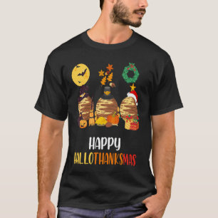 Camiseta Pluto Dia das Bruxas E Feliz Natal Feliz Hallotha