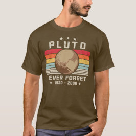 Camiseta PLUTO NEVER FORGET Retro Style Funny Space, Vintag