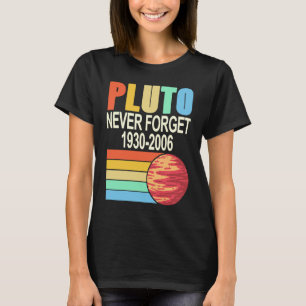 Camiseta PLUTO Nunca Esqueça 1930 2006 Planeta Retro Legal