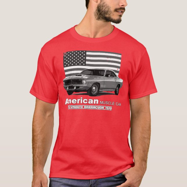 Camiseta Plymouth Barracuda American Muscle 60s 70s Old is  (Frente)