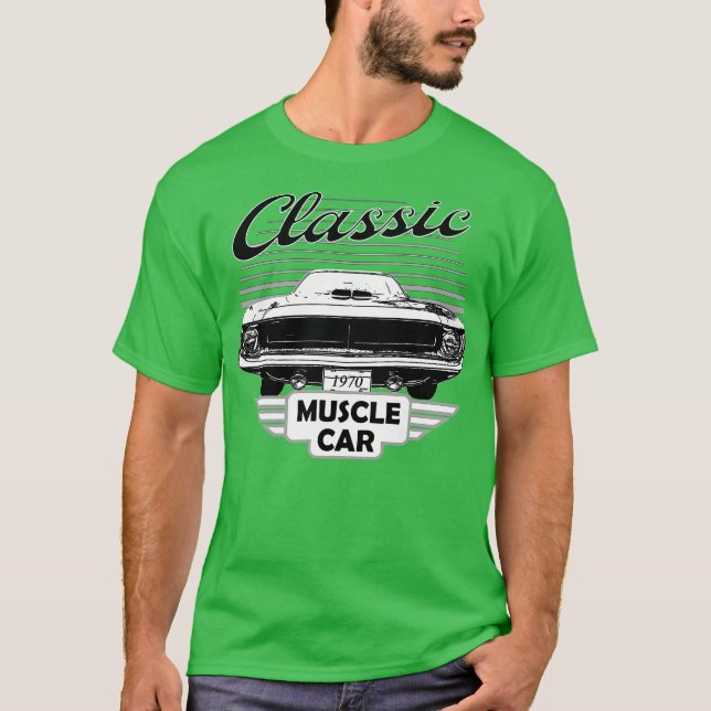 Camiseta Plymouth Barracuda Classic American Muscle 70s (Frente)