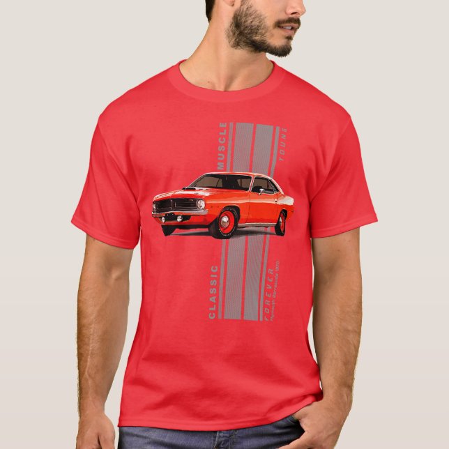 Camiseta Plymouth Barracuda Classic American Muscle s Vinta (Frente)