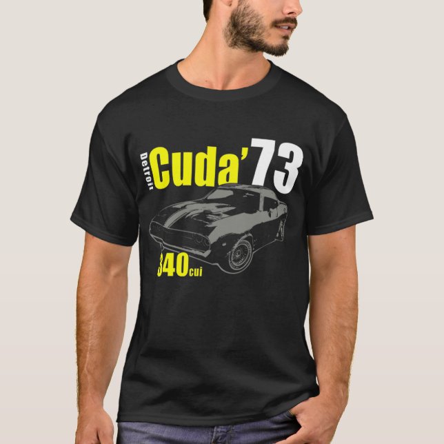 Camiseta Plymouth Cuda Barracuda - Detroit - Mopar (Frente)