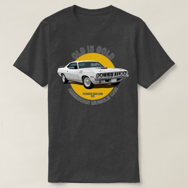 Camiseta Plymouth Hemi Cuda American Muscle 60 anos 70 (Frente do Design)