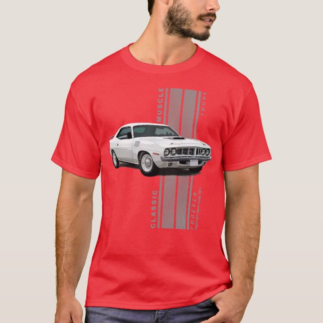 Camiseta Plymouth Hemi Cuda Classic American Muscle s Vinta (Frente)
