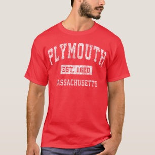 Camiseta Plymouth Massachusetts Ma Esportes Estabelecidos m