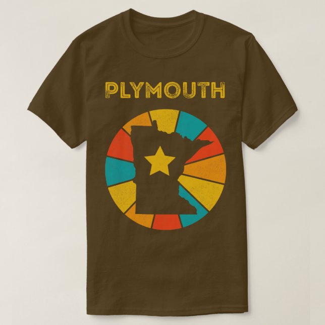 Camiseta Plymouth Minnesota Vintage - Sovenir 1 (Frente do Design)