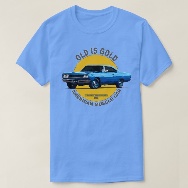 Camiseta Plymouth Road Runner American Muscle 60s 70s (Frente do Design)