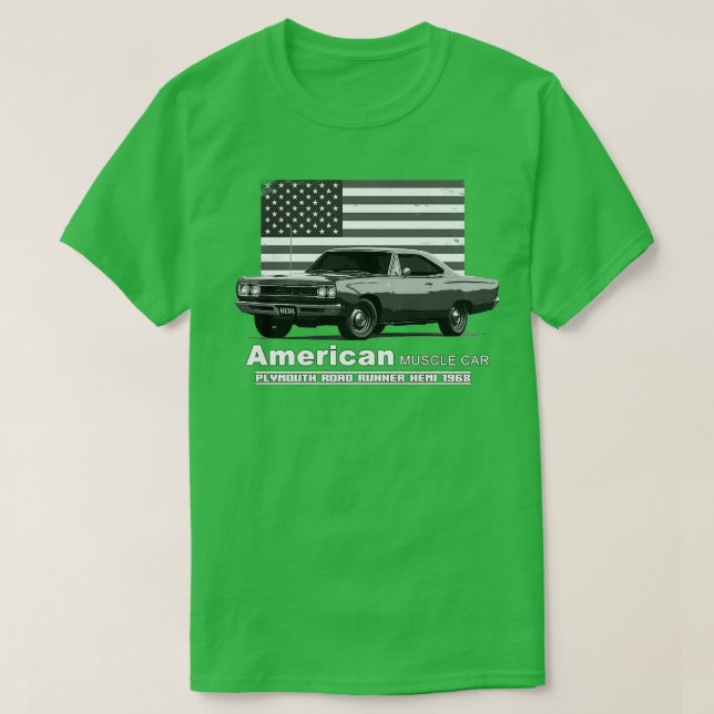 Camiseta Plymouth Road Runner American Muscle 60s 70s (Frente do Design)