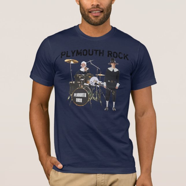 Camiseta Plymouth Rock (jogo em palavras) (Frente)