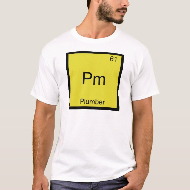 Camiseta Pm - Símbolo de Elemento Químico Engraçad (Frente)