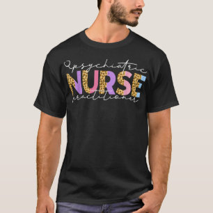 Camiseta PMHNP Cute Psychiatric Nurse Practitioner Leopard 