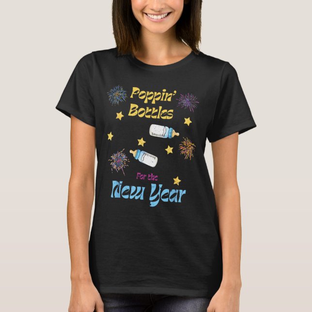 Camiseta Pn Bottles For The New Year Funny  (Frente)