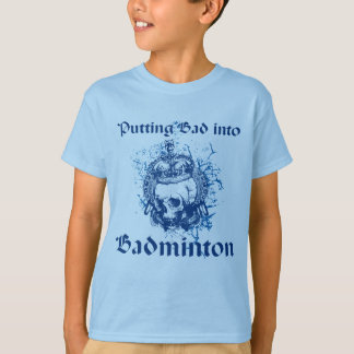 Camiseta Pndo o mau no t-shirt do crânio do Badminton