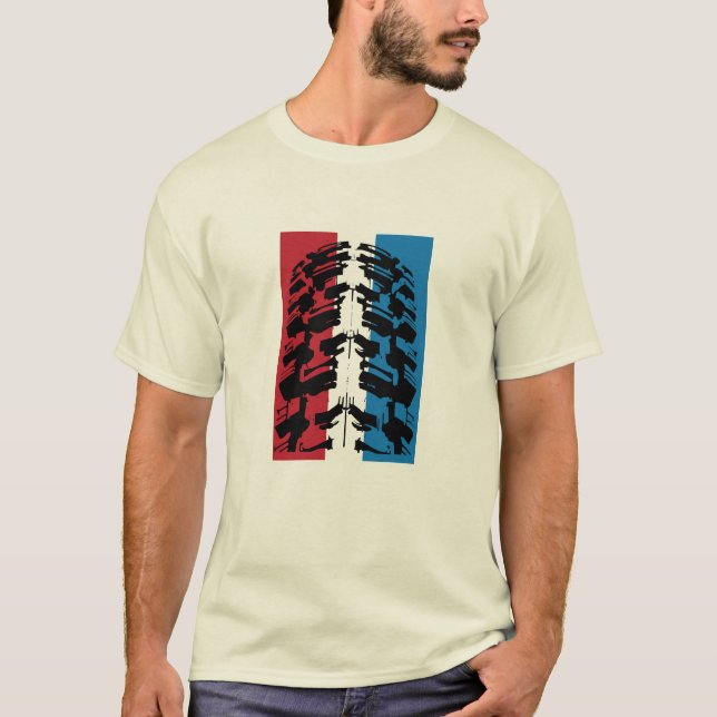 Camiseta Pneu americano do Mountain bike (Frente)