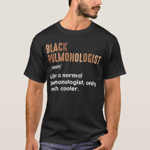 Camiseta Pneumologista Negro Definição Respiratória Engraça