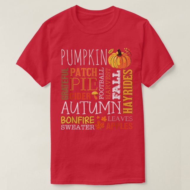 Camiseta Png de outono do Pumpkin (Frente do Design)