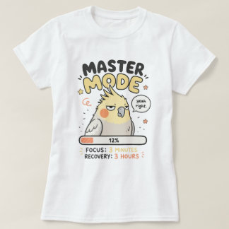Camiseta PNG do Meme do Cockatiel no Modo Mestre | Engraçad
