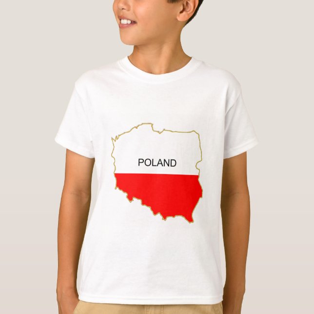 Camiseta Png polonês do mapa (Frente)