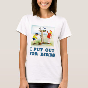 Camiseta Pnha para fora para pássaros (os miúdos)