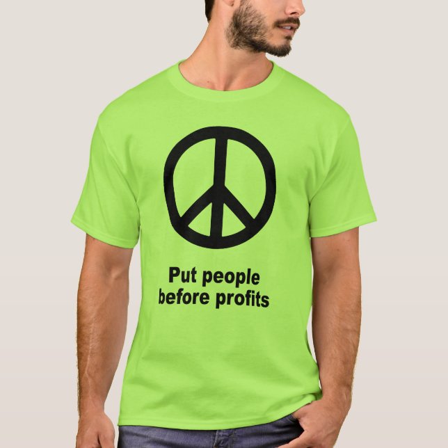 Camiseta Pnha pessoas antes dos lucros (Frente)