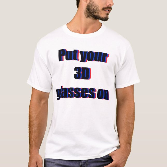 Camiseta Pnha seus vidros 3D sobre (Frente)