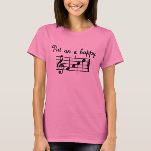 Camiseta Pnha sobre uma canção feliz