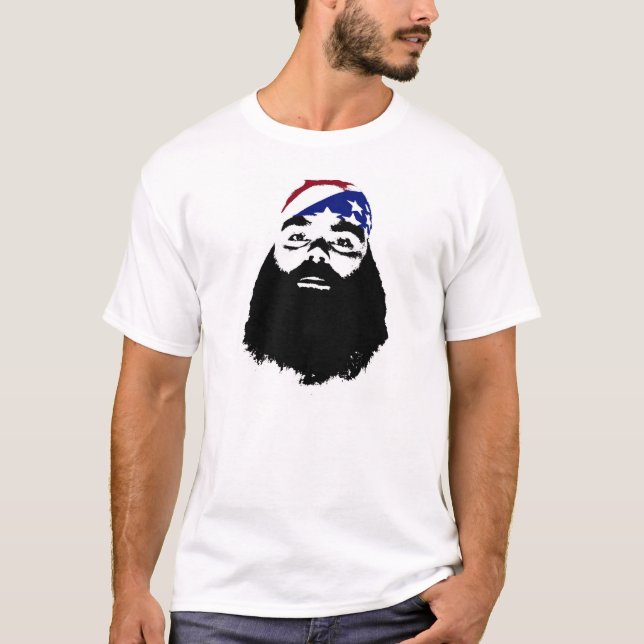 Camiseta Pnha uma barba sobre ela (Frente)