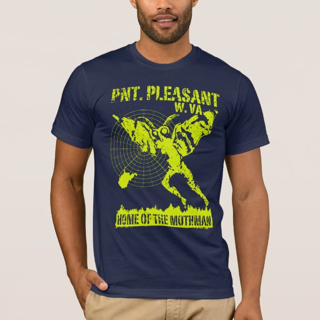 Camiseta Pnt. Agradável, W. VA - Home do Mothman (Frente)