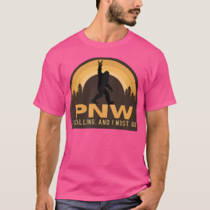 Camiseta Pnw Caminhando Pacífico Montanhas Noroeste do Pací